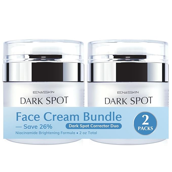 Enaskin Dark Spot Remover Cream: 2 Pack Value - Hyperpigmentation Corrector Targeting Dark Spots, Sun Spots, Freckles, Melasma & Age Spots - Dark Spot Corrector Serum for Women & Men