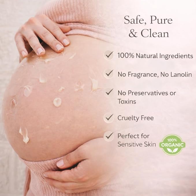 Belly Bundle by Irene Organics - Organic Belly Butter and Oil for Pregnancy Stretch Mark Prevention and Treatment - Award Winning Skincare For Pregnancy and Postpartum - Mother's Day Gift Set (Small)