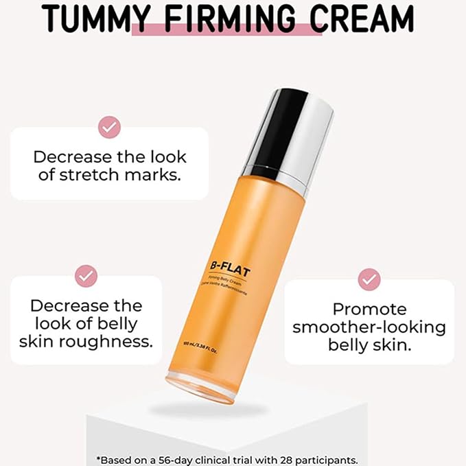 Cosmetics B FLAT Belly FirmingCream Skin TighteningCream For Stomach Moisturizing & Firming Stretch MarkCream & Tummy Lotion 100ml (1, insipidness)