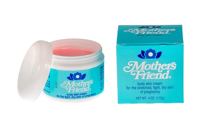 S.S.S. CO. Mother’s Friend Moisturizing Body Cream - 4 oz, Postpartum Essentials for Stretch Mark Care During Pregnancy, Soothe Stretched, Tight, Dry Skin, Made in USA