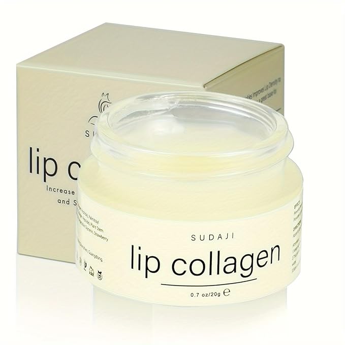 Lip Collagen + Peptide 0.7oz, Collagen Lip Mask with Vitamins E, A -Lip balm to Nourish & Hydrate Lips, Lip Moisturizer for Gentle exfoliating (Coconut)