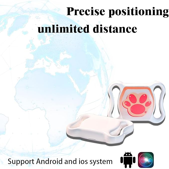 Cat Tracker for Indoor & Outdoor Cats – Lightweight Pet Locator Tag with Unlimited Range – No Subscription or Monthly Fee – Kitten Finder with Real-Time Alerts, Easy to Use
