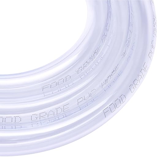 DERNORD PVC Tubing 5/8"ID X 13/16"OD Flexible Clear Vinyl Hose 5 Feet for Food Grade