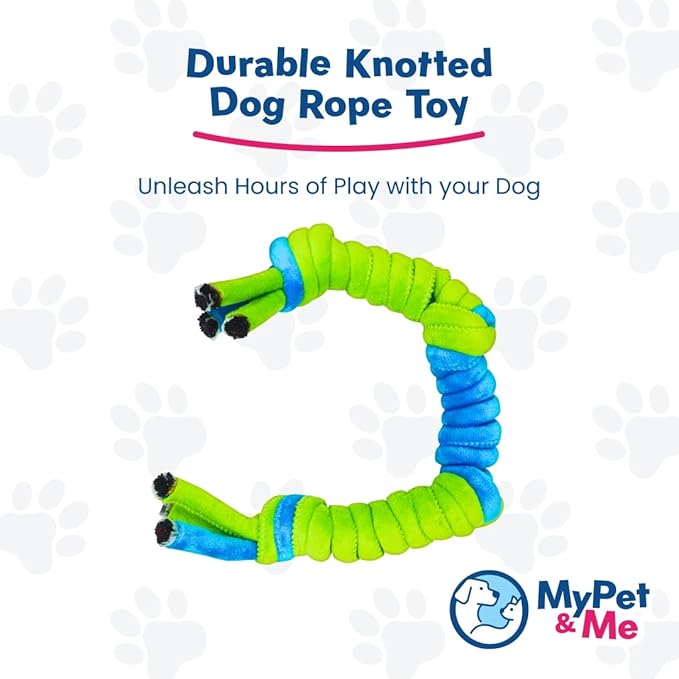 My Pet & Me – 4-Knot Rope Dog Toy (21.6 Inch) – Durable Chew & Tug Toy for Medium & Large Dogs – Great for Tug of War, Dental Health, and Active Playtime