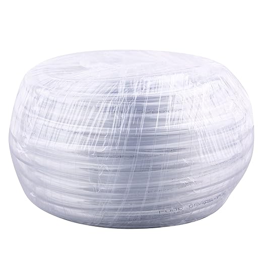 DERNORD PVC Tubing 3/8"ID X 1/2"OD Flexible Clear Vinyl Hose 50 Feet for Food Grade