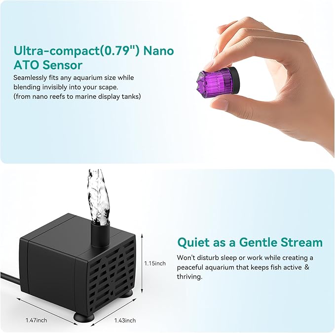 Auto Top Off System ATO Saltwater Aquarium,Water Top Off System for Aquarium,Reef Tank＆Fish Tank- Purple