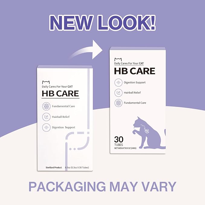 Doctor By HB Care Cat Hairball Supplement-Hairball Treatment for Cats Furball Control Relief Remedy & Digestive Support with Omega-3, Chitosan lickable Formula Individuallly Packaged (1Pack, 30 Count)