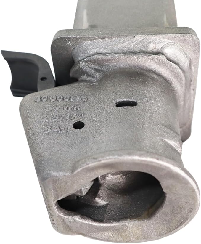 Shocker Replacement Gooseneck Stem & Demco Coupler for 2-5/16" Ball - Square 4" & 3-15/16" Multi-Fit Stem - Raw Steel - 30,000 lbs - Adjustable