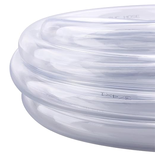 DERNORD PVC Tubing 3/4"ID X 1"OD Flexible Clear Vinyl Hose 10 Feet for Food Grade