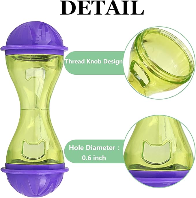 2Pcs Rabbit Treat Ball Interactive Bunny Toys Food Dispensing Guinea Pig Toys Slow Feeder for Rabbits, Guinea Pigs, Reptile