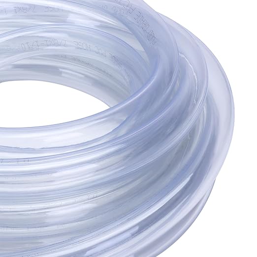 DERNORD PVC Tubing 7/8"ID X 1-1/10"OD Flexible Clear Vinyl Hose 25 Feet for Food Grade
