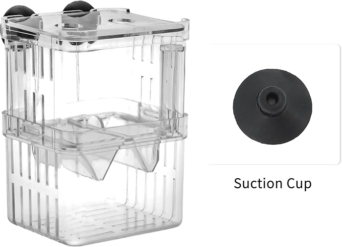 Fish Breeder Box, Easy-to-Use Breeder Tank Divider, Breeder Box for Fish Tank, Versatile Breeder System, L, Clear, 1 Set