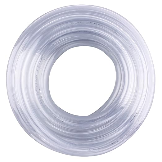 DERNORD PVC Tubing 3/4"ID X 1"OD Flexible Clear Vinyl Hose 25 Feet for Food Grade