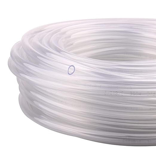 DERNORD PVC Tubing 3/8"ID X 1/2"OD Flexible Clear Vinyl Hose 100 Feet for Food Grade