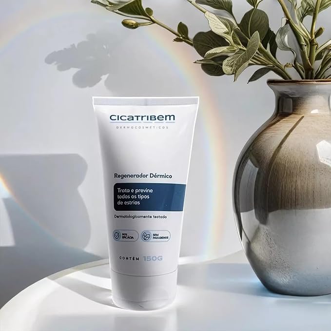 Cicatribem Stretch Mark Cream 150g – Dermal Regenerator, Body Moisturizer, Suitable for All Skin Types, Safe for Pregnant Women