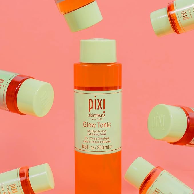 Pixi Glow Tonic Balancing Face Toner Glycolic Acid for Radiant Skin and Daily Brightening (8.5 fl oz / 250 ml)