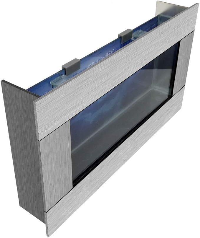 Aussie Aquarium 2.0 View Slim Wall Mounted Fish Tank Kit | 2 Gallon, 4.5" Deep | LED Light, Filter, Decor Kit, Easy Setup