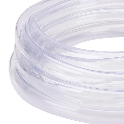 DERNORD PVC Tubing 1-1/4"ID X 1-1/2"OD Flexible Clear Vinyl Hose 25 Feet for Food Grade