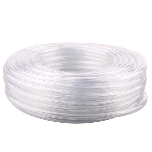 DERNORD PVC Tubing 5/16"ID X 7/16"OD Flexible Clear Vinyl Hose 100 Feet for Food Grade