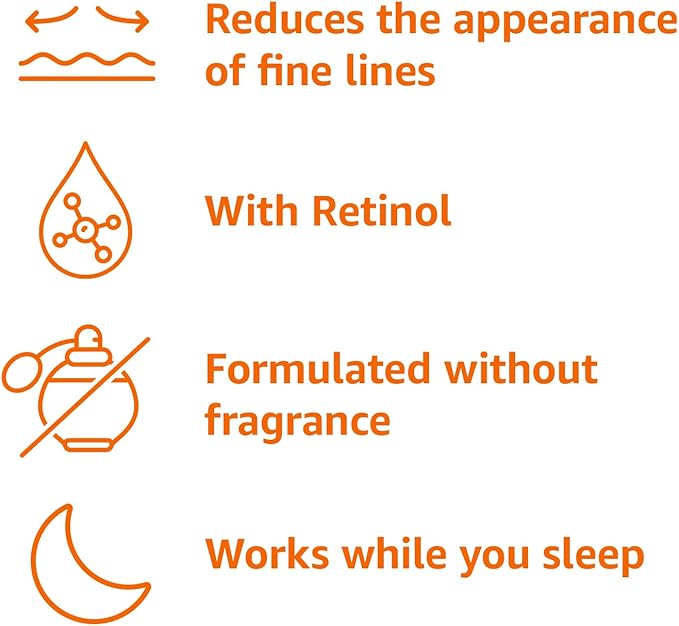 Amazon Basics Retinol Under Eye Cream, Fragrance Free, Reduces Fine Lines, Night Treatment, 0.5 Ounces, 1-Pack