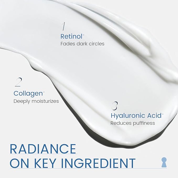 Retinol Eye Cream for Dark Circles: Anti-Wrinkle Under Eye Cream - Night Care Eye Cream Reduces Eye Bags 0.5 fl. oz