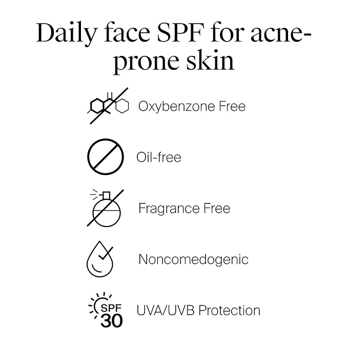 Neutrogena Clear Face Sunscreen Lotion for Acne-Prone Skin, Broad Spectrum SPF 30 Facial Sunscreen for Oily Skin, Fragrance- & Oxybenzone-Free Water Resistant, 3 fl. oz