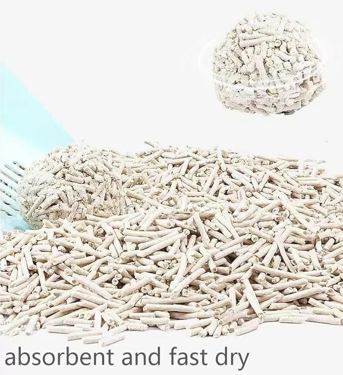 Tofu Cat Litter 5.6LB Fast Clumping, Dust-Free,100% Natrual Raw Materials, Clumping,Flushable,Ultra Absorbent and Fast Drying,Solubility in Water,Really Dust-Free,Less Scattering