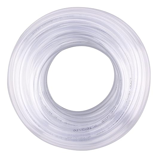 DERNORD PVC Tubing 3/16"ID X 5/16"OD Flexible Clear Vinyl Hose 25 Feet for Food Grade