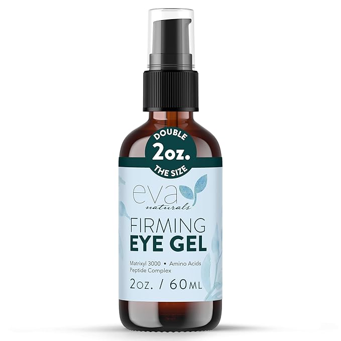 Eye Gel for Dark Circles, Bags & Puffiness – Anti-Aging Serum with Peptides, Hyaluronic Acid & Botanicals – Firming Under Eye Treatment for Wrinkles, Fine Lines & Tired Skin – 2 oz