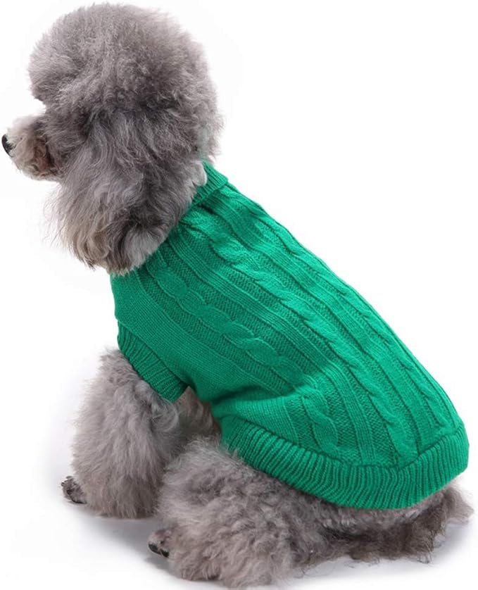 Dog Sweater, Warm Dog Sweaters for Small Dogs Medium Large Dogs, Cute Winter Classic Turtleneck Pet Sweater Cat Sweater Dog Clothes Coat Dog Christmas Sweaters for Girls Boys Dog Puppy Cat