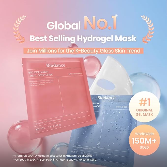 BIODANCE Best Mask Duo: Bio-Collagen & Ceramide Panthenol Real Deep Mask Set, Firming, Hydrating, Face Mask Bundle for Glass Skin, Korean Skincare Set, Korean Skin Care, Facial Mask Set