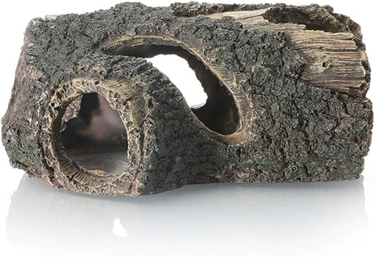 Aquarium Decorations Resin Hollow Tree Trunk Ornament, Bettas House Cave Wood House Decor for Fish Tank (Large)