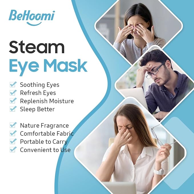 Steam Eye Mask, 10Packs Heated Eye Mask, Self Heating Disposable SPA Warm Compress for Eyes Sleep Mask, Travel Essentials & Relaxation Gifts, Valentine's Day Gifts (Jasmine Scent)