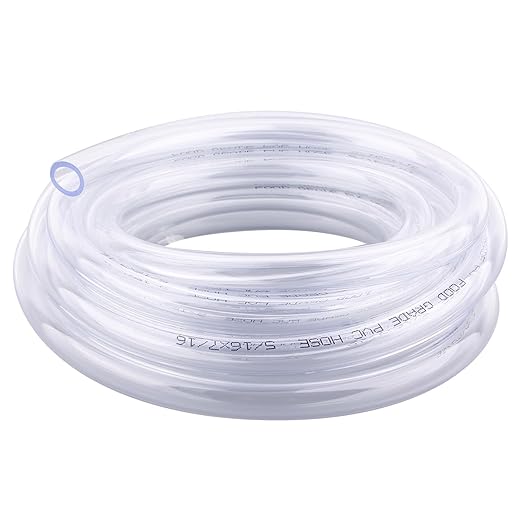 DERNORD PVC Tubing 5/16"ID X 7/16"OD Flexible Clear Vinyl Hose 10 Feet for Food Grade