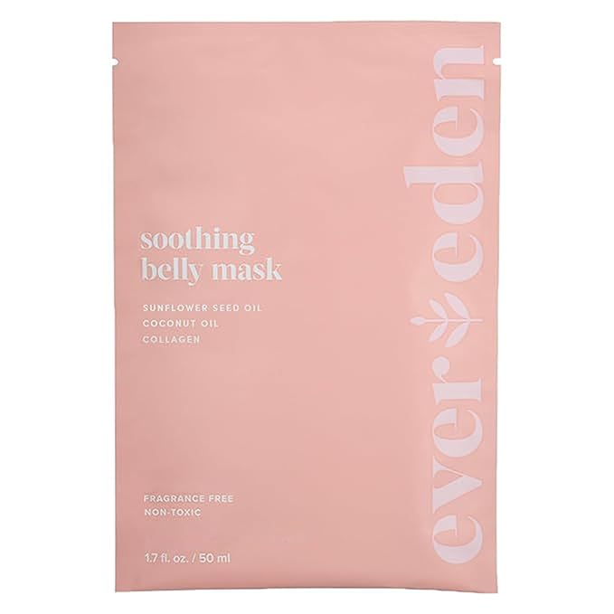 Evereden Soothing Belly Mask for Stretch Marks - One Size | 1 count | Belly Mask for Pregnancy | Clean Pregnancy Skincare | Non-toxic and Fragrance Free | Valentine Gifts for Women