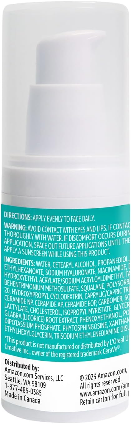 Amazon Basics Retinol Serum for Face, Pore Minimizer, Fast Absorbing Formula, 1 Fluid Ounce, 1-Pack