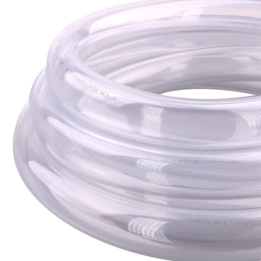 DERNORD PVC Tubing 1"ID X 1 1/4"OD Flexible Clear Vinyl Hose 10 Feet for Food Grade