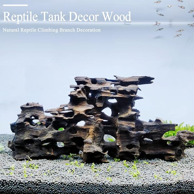Hamiledyi Natural Driftwood for Aquarium Decor Sinkable Reptile Wood Branches Fish Tank Log Habitat Decorations Terrarium Ornament Assorted