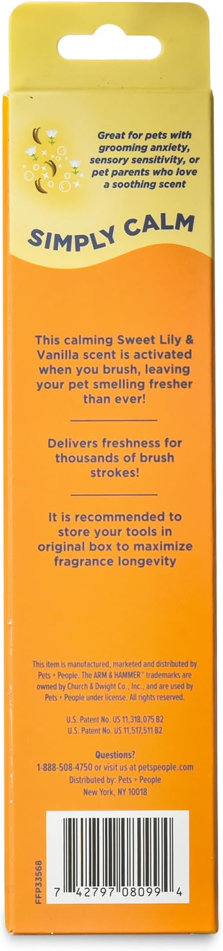 Arm & Hammer Deodorizing Pin & Bristle Dog Grooming Brush with Fragrance Transfer Technology – Scented 2-in-1 Dog Brush for Detangling & Shedding, Pet Brushes for Dogs, Sweet Lily & Vanilla Scent