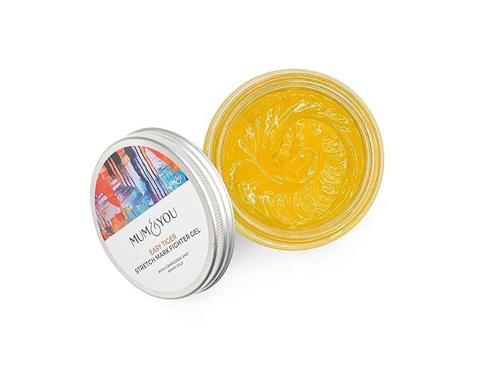 Mum & You Easy Tiger Anti-Stretch Mark Gel, Concentrated oil-based gel, 100% Naturally derived ingredients, Midwife Approved, Registered Vegan, Plastic free recyclable packaging, 3.38 fl oz, 1ea