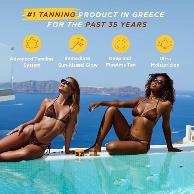 Carroten Mini Shimmer Gold Tanning Gels | Travel Size Tan Accelerator & Body Bronzer | Non-Greasy Water-Resistant with Carrot & Coconut Oil | Vitamin A & E For Moisture & Hydration | 1.7 oz (2 Pack)
