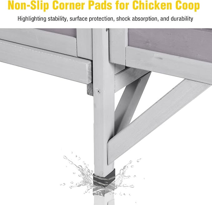 AIVITUVIN Chicken Coop for 2 Chickens Home Ues Outdoor Small Wooden Chicken House with Expandable Run for Poultry Duck Coop Pull Out Tray Quail Cage,Hen Habitat