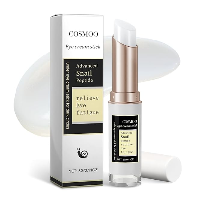 COSMOO Snail Peptide Under Eye Cream, Eye Cream for Dark Circles and Puffiness, Eye Bags, Wrinkles Fine Lines Skin Care Treatment Firming With Snail Mucin and Niacinamide, Korean Skin Care Formula