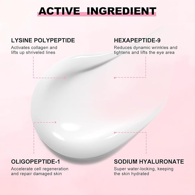 Firming Eye Cream with Hyaluronic Acid, Anti-Aging Unde Eye Cream, Eye Treatment for Dark Circles & Wrinkles - Fragrance-Free, 0.5 oz