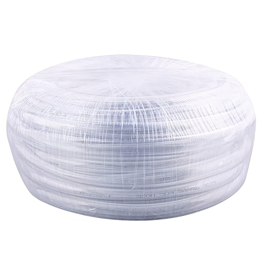 DERNORD PVC Tubing 1/2"ID X 5/8"OD Flexible Clear Vinyl Hose 50 Feet for Food Grade
