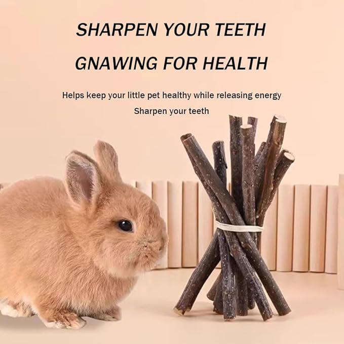 Types of Combined Chew Toys Molar Sticks Sweet Bamboo Apple Branch Timothy Grass for Pets Chinchilla Squirrel Gerbil Hamster Squirrel Guinea Pigs 400 Grams