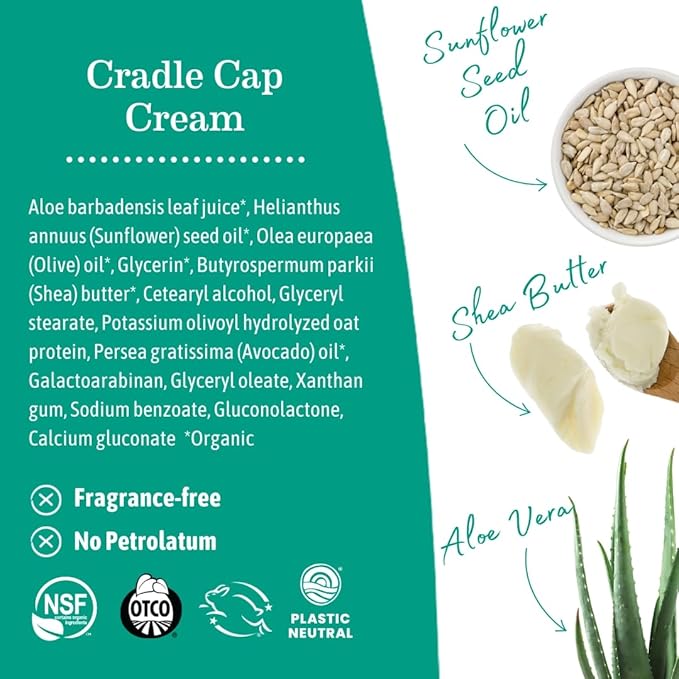 Earth Mama Cradle Cap Cream - 2 oz (Pack of 2)