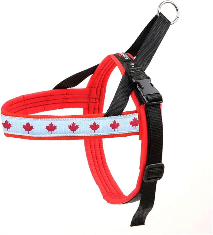 ComfortFlex Patriotic Dog Harness – Fully Padded, Adjustable, Lightweight No-Choke, No-Pull, Non-Chafing Design for Active Dogs, Enhanced Control, Made in The USA - XXLarge, Canadian Patriot