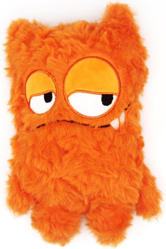 Squeaky Dog Toy, Plush Stuffed Dog Toy Keep Them Busy Tug of War Dog Chew Toy for Small Medium Large Dogs (Orange)