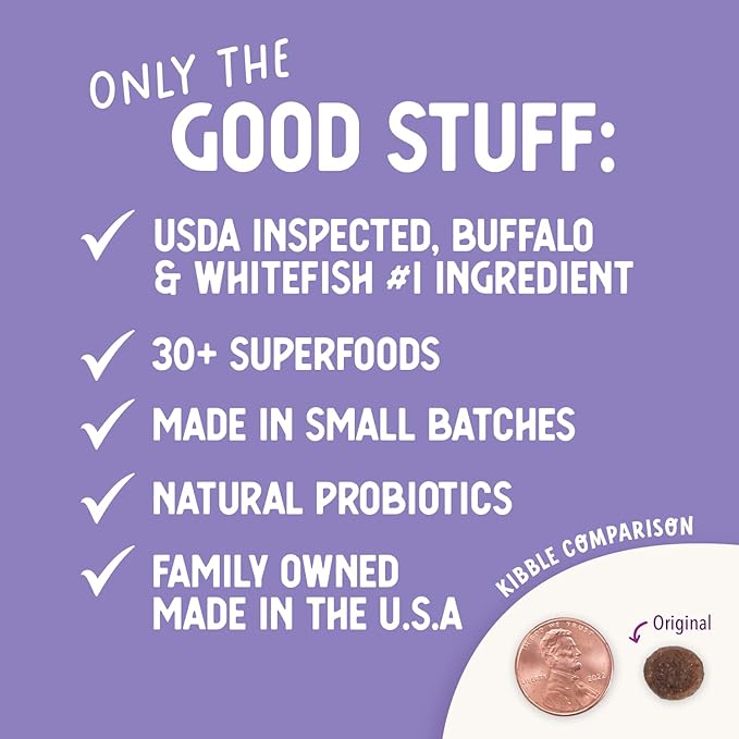 Health Extension Grain Free Buffalo & Whitefish Dry Dog Food - 30+ Superfoods and Probiotics for All Life Stages (23.5lb)